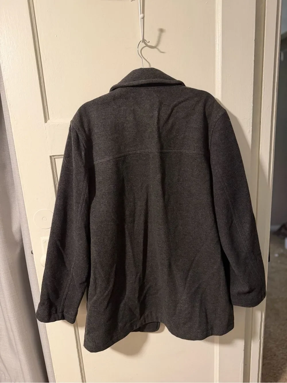 J. Crew Vintage Men’s Charcoal Grey Wool Blend Coat Size Medium Winter Classic